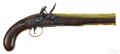 H Young brass barreled flintlock pistol