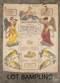 Eight printed and illuminated fraktur birth certificates