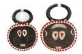 Pair of African Baule Goli Kplekple Masks 20th C