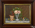 Pair of oil on board still life paintings late 19th c