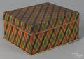 Painted tartan dresser box 19th c