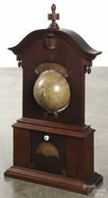 Timby walnut  Solar timepiece  shelf clock with a Jostins globe
