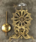 Brass fusee skeleton clock