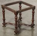 Continental walnut stool