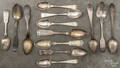 Coin silver serving spoons
