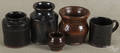 Five pieces of assorted Pennsylvania redware