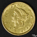 Gold one dollar coin