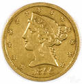 Five dollar gold coin