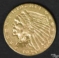 Indian Head two and a half dollar gold coin