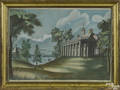 Gouache on paper view of Mt Vernon mid 19th c