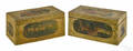 Rare pair of New England painted rectangular dresser boxes mid 19th c