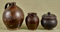 Three Pennsylvania redware vessels