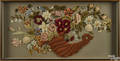 Victorian wool plushwork cornucopia midlate 19th c