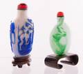 Chinese Glass Snuff Bottles Two 2