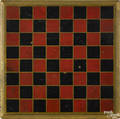 Painted pine gameboard ca 1900