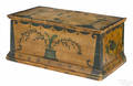 New England painted pine miniature blanket chest early 19th c