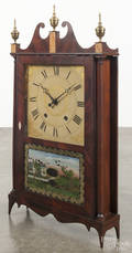 Jeromes  Darrow mahogany pillar and scroll mantel clock