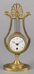 French gilt bronze shelf clock