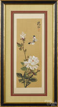 Two Japanese watercolor on silk panels