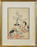 Two Japanese woodblock prints