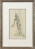 Pencil sketch of a nude woman