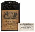 Wannamaker  Brown stenciled tin advertising frame with a paper broadside for the  German American Charity Ball