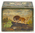 Pennsylvania painted poplar dresser box mid 19th c