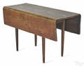 New England pine dropleaf work table ca 1820