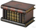New England carved box in the form of stacked books 19th c