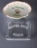 Vintage London  Paris Hotel Ashtray  Dish Pair