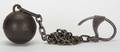 Houdini Ball and Chain With Ankle Cuffs Antique