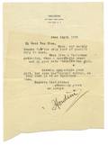 Houdini Harry Typed Letter Signed Houdini to