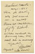 Houdini Harry Manuscript Letter Signed Houdini to