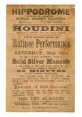 Houdini Harry Hippodrome Theatre of Varieties Solid