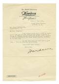 Hardeen Theodore Weiss Typed Letter Signed