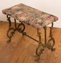 Ornate Victorian Style Cast Iron Vanity Bench
