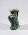 A Large 19th C Majolica Owl Pitcher