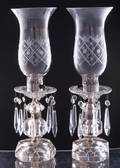 Lustre Lamps w Prisms Pair