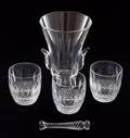 Steuben Vase  Waterford Tumblers Five 5