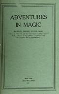 176 Evans Henry Ridgley Adventures in Magic NY 1927