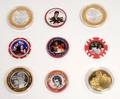 251 Group of nine magicians gaming chips and tokens