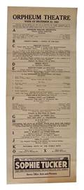 174 Houdini Harry Playbill for an appearance at the