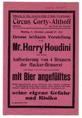 171 Houdini Harry Advertising handbill in German