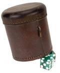 234 Dice Switching Cup American ca 1970 Leather