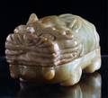Carved Stone Unguent Foo Lion Jar