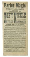 251 Robert Nickle Parlor Magic handbill Boston 1870s
