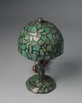 Early 20th C Leaded Amazonite Lamp