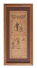 176 Willard the Wizard Framed broadside