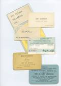 358 Group of Dai Vernon cards and tickets