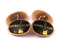 228 14Karat Gold cufflinks bearing Mulhollands logo